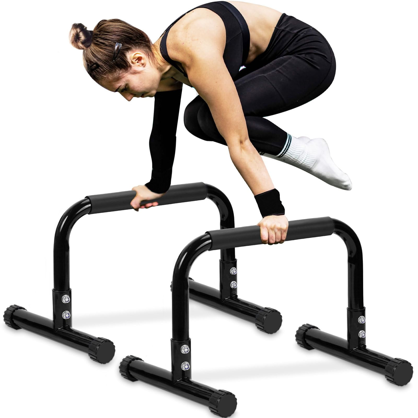 Barra De Flexiones Tabeke Con Paraletes Y Barra De Buceo De Acero De 35 Cm De Altura