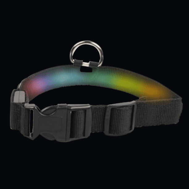 Collar LED para perro recargable por USB: collar luminoso brillante y de alta visibilidad para paseos nocturnos de mascotas.