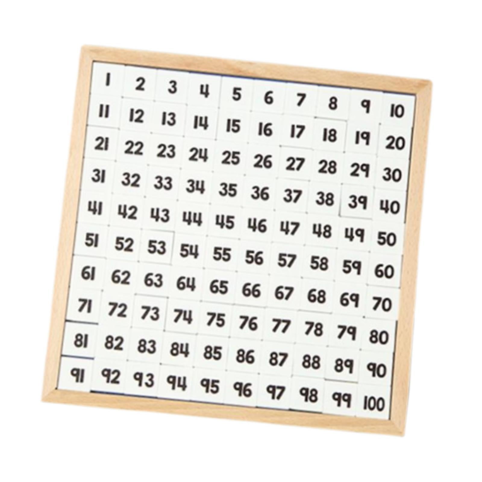 Bothyi - Tablero De Números Del 1 Al 100 Para Aprendizaje De Matemáticas, Juego De Mesa Educativo De Cien, Juguete Para Niños