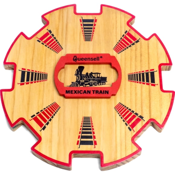 Mexican Train Hub Queensell Wooden para juego de dominó