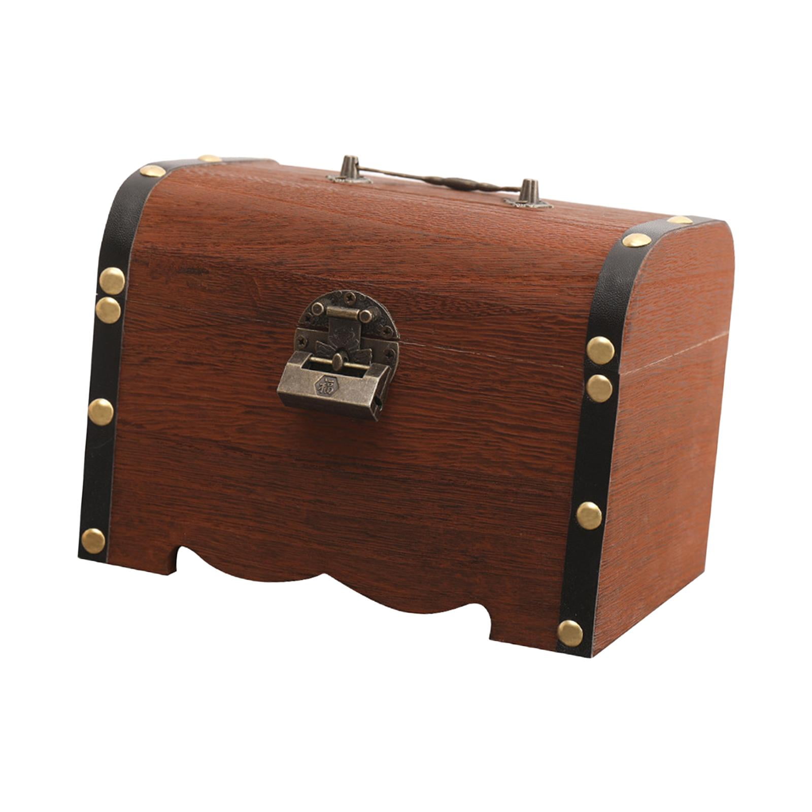 Magideal - Alcancía Caja De Almacenamiento Del Tesoro Caja De Ahorro Caja De Almacenamiento De Joyería Rústica Multiusos Para Niños Regalos Decoración Del Hogar , S S