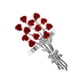 thumbnail image 4 of Rose Bouquet Servilleteros Decoración Servilletero Para Banquete Festival Plata, 4 of 5