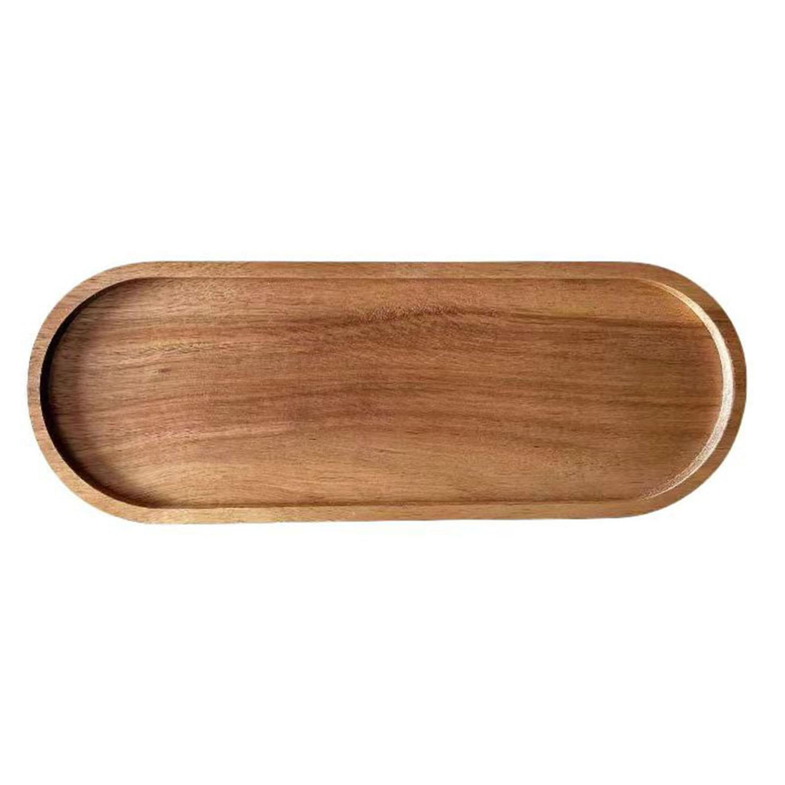 Bothyi - Bandeja De Madera Para Aperitivos, Vajilla, Plato De Madera Para El Hogar, Baño, Cocina, Ovalado