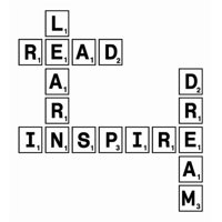 Rienda Libre Graphics - Decomural Learn Read Inspire Scrabble Tile Ws-34252