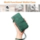 thumbnail image 5 of Funda Billetera Cremallera para Samsung Galaxy S25 con Porta Tarjetas, Soporte y Correa Verde, 5 of 5