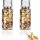 thumbnail image 1 of Hoja de oro comestible, 2 botellas de copos de hoja de oro, adornos para cupcakes, pasteles, chocolates y decoración de alimentos., 1 of 7