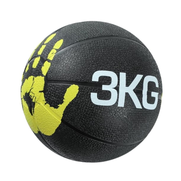 Pelota de ejercicio, pelota de fitness, equipo práctico para adultos, herramienta de goma, pelota con peso versátil para entrenamiento de fuerza en el gimnasio. 3 kg de diámetro 23 cm