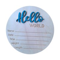 Bothyi - Letrero De Anuncio De Recién Nacido Con La Palabra ""Hola"" Para Decoración De Fiesta, Regalo Para Nueva Mamá, Color Azul