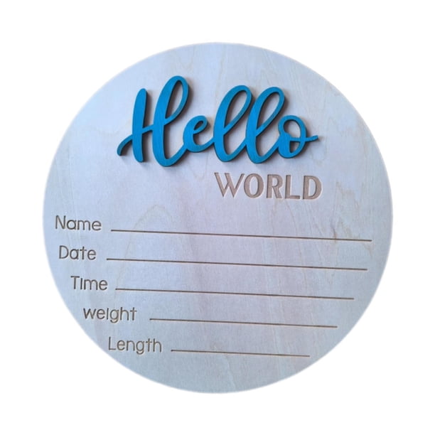 Letrero De Anuncio De Recién Nacido Con La Palabra "Hola" Para Decoración De Fiesta, Regalo Para Nueva Mamá, Color Azul