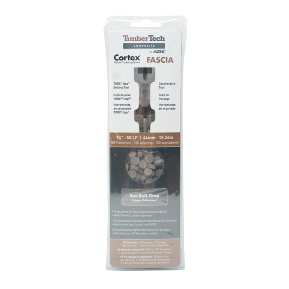 Sujetadores Timbertech Cortex Tapón Gris Sal Marina 15,2 m