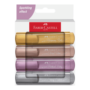 Marcadores Destacadores Metálicos Faber-Castell 4 Colores