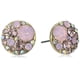 thumbnail image 1 of Pendientes de tuerca Betsey Johnson con cuentas facetadas redondas en oro rosa, 1 of 3