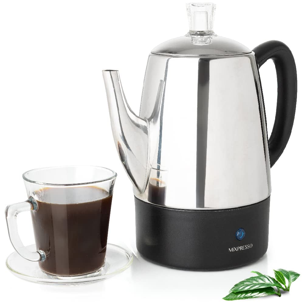 Cafetera Eléctrica Mixpresso 10 Tazas De Acero Inoxidable