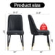 thumbnail image 3 of Modern dining chairs, equipped with PU artificial leather backrest cushions and black metal legs, suitable for restaurants, kitchens, and bedrooms. Set of 4 pieces (black+PU leather)C-007, 3 of 3