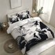 thumbnail image 1 of 3pcs Bedding Set Featuring an 8-Character Monster Design in Black And White, 1 of 1
