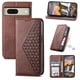 thumbnail image 1 of Funda Flip FOXDOCK para Google Pixel 8 , Estilo Billetera con Diseño Rombo, Correa de Mano y Soporte, Uso Diario, 1 of 6