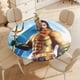 thumbnail image 4 of Aquaman-theme Fitted Round Tablecloths Elastic Edged Table Covers Waterproof Table Cloth for Kitchen Holiday Party Tables Decor 120cm, 4 of 6