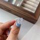 thumbnail image 4 of Anillo de Aniversario y Boda con Halo Oculto de 5 Quilates, CZ Hielo Triturado Corte Radiante, Anillos de Compromiso, Anillo de Promesa de Plata Esterlina 925 para Mujer, Su Esposa, Novia, Talla 5-9, 4 of 7