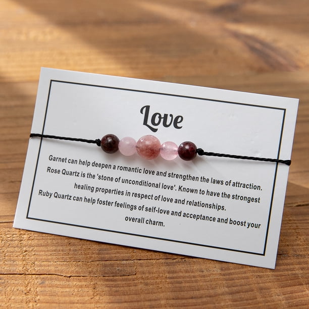 Seven Chakra Stone Bracelet - Yoga Meditation Anxiety Relief Jewelry Gift with Smooth Round Shape Beads
