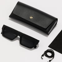 Polasup Gafas Lentes De Sol Un Par De Gafas Negras Brillantes Y Grises Adecuadas Para Exteriores