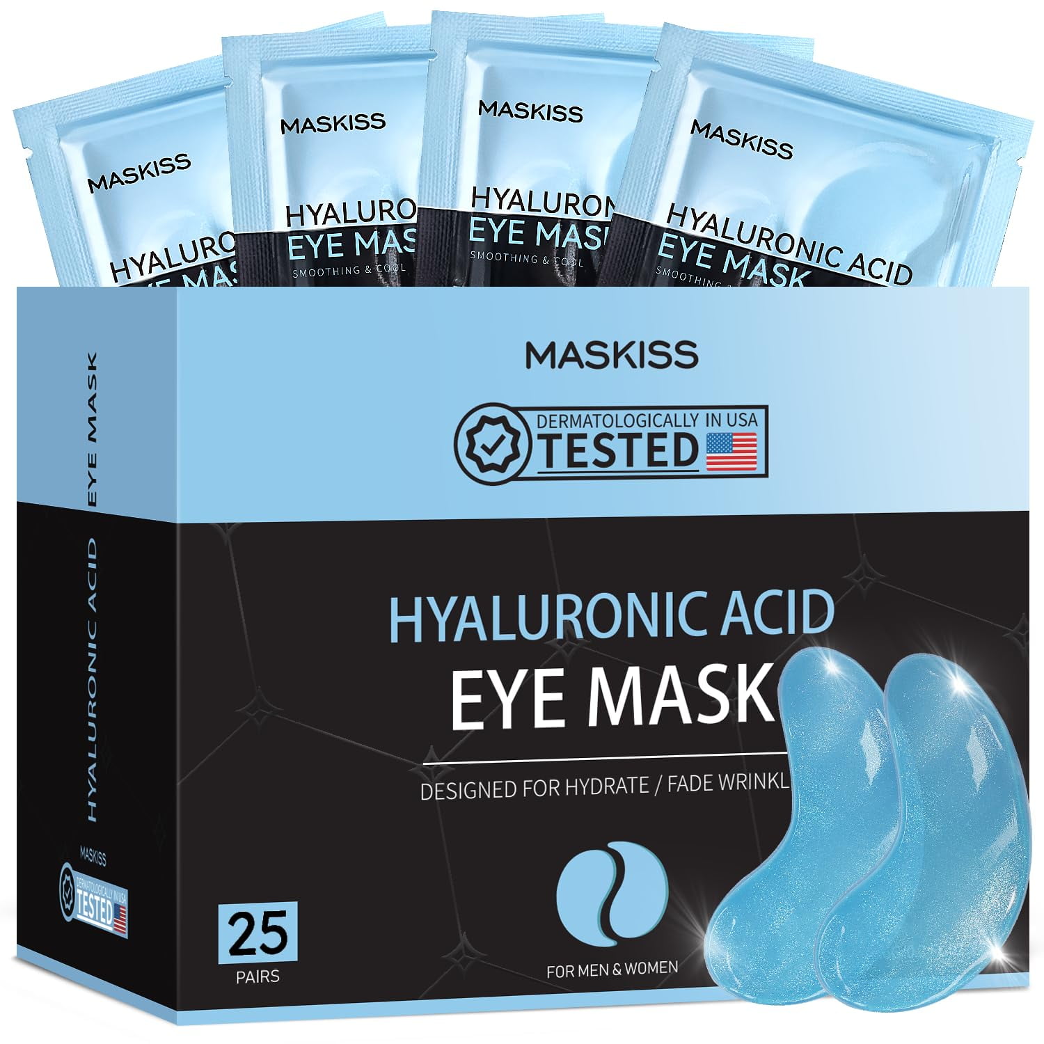 Parches Para Ojos Maskiss Con Ácido Hialurónico (25 Pares) Para Ojeras