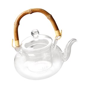 Bothyi - Tetera De Vidrio Con Infusor Mango De Madera Jarra Para Leche De Bebida De Hojas Sueltas