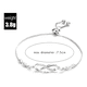 thumbnail image 2 of Pulsera infinito ajustable de plata ley S925 + bolsa + #2, 2 of 3