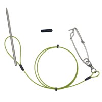 Magideal - Encordador De Peces Con Pinza Para Tiburones, Soporte Para Peces, Accesorio De Pesca Portátil Y Resistente, Cordón De Acero Para Atún Amarillo, Fletán 100 Centímetros