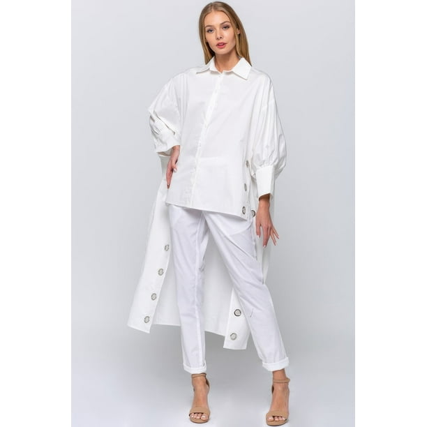 Camisa Oversize Con Espalda Larga