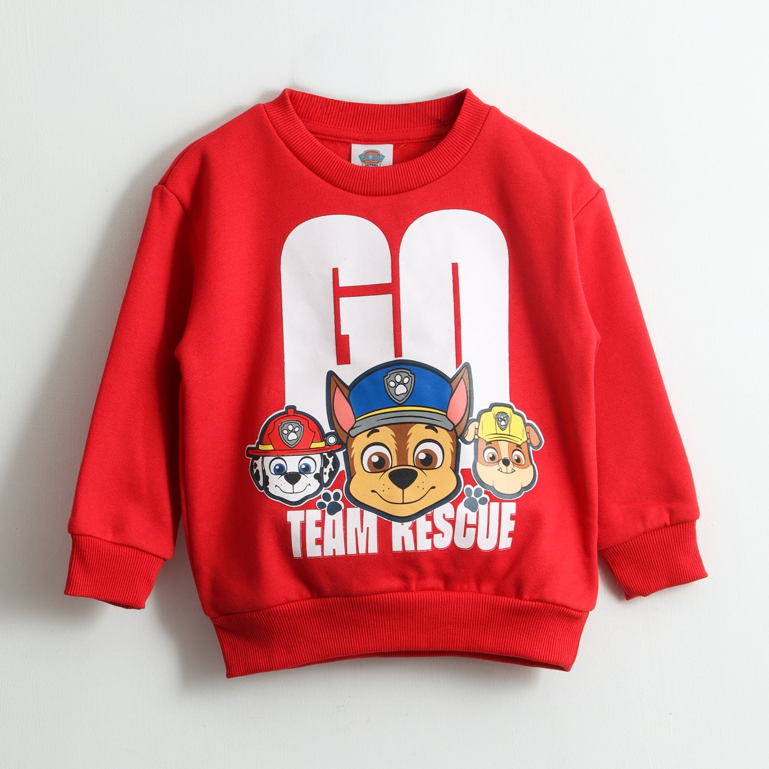 Polerón Cerrado Niño Go Team Rescue Rojo Paw Patrol