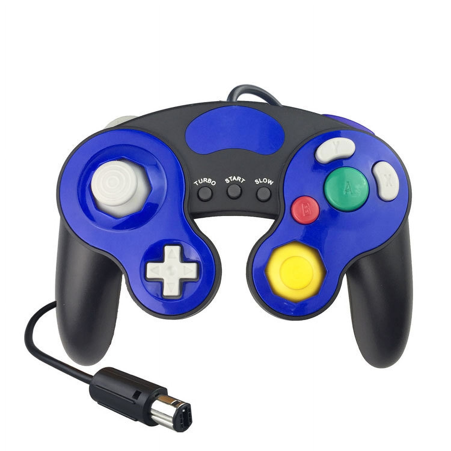 Gamepad Con Cable Aaronmei Para Wii Ngc Control Gamecube Negro Azul