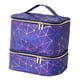 thumbnail image 2 of Bolsa De Transporte De Doble Capa, Cepillos De Almacenamiento, Estuche Organizador De Esmalte De Uñas, Azul Profundo, 2 of 3