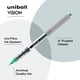thumbnail image 5 of Bolígrafo Uni-Ball Vision Rollerball de 0,7 mm con punta fina, color verde, 12 unidades, 5 of 8