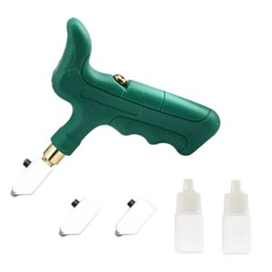 Magideal - Herramienta De Corte De De De Cerámica 2 En Un, De De Deslizante, Herramienta De Corte De Construcción Portátil, Juego De Cortador De Vidrio