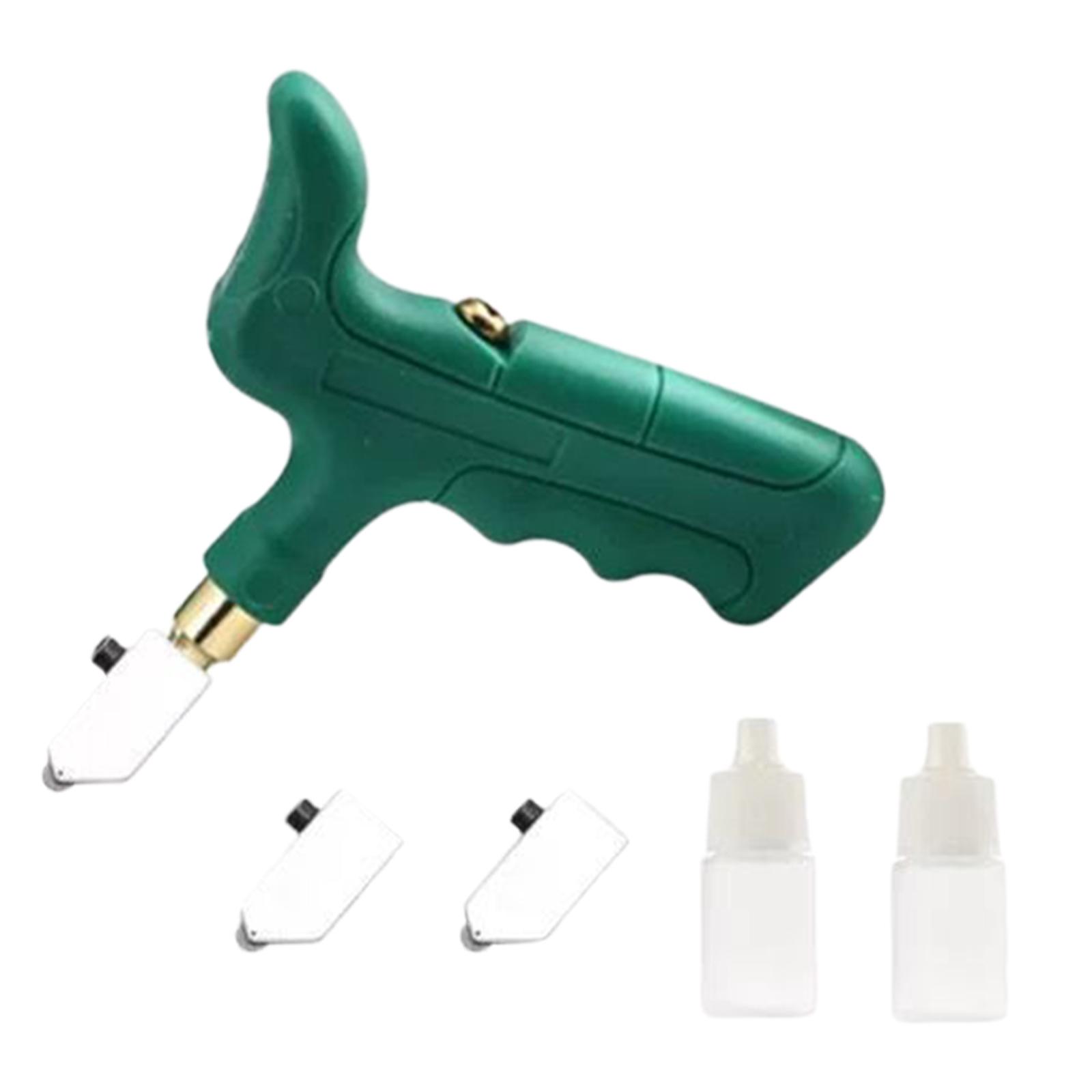 Magideal - Herramienta De Corte De De De Cerámica 2 En Un, De De Deslizante, Herramienta De Corte De Construcción Portátil, Juego De Cortador De Vidrio