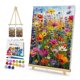 thumbnail image 1 of Kit de Pintura por Números HeeBenor Flores 20x30 cm con Caballeta, 1 of 8