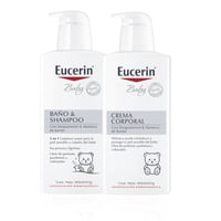 Eucerin Pack Rutina Baby Baño & Shampoo 400Ml + Crema 400Ml