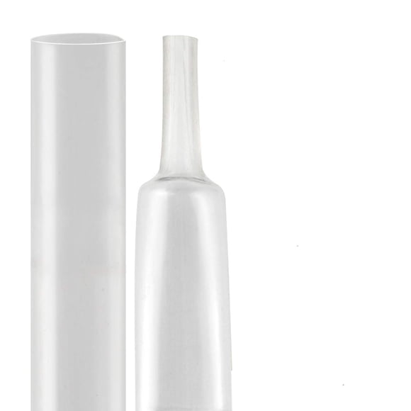 Tubo termorretráctil XHF, 50 mm, 3:1, impermeable, transparente, 4 pies