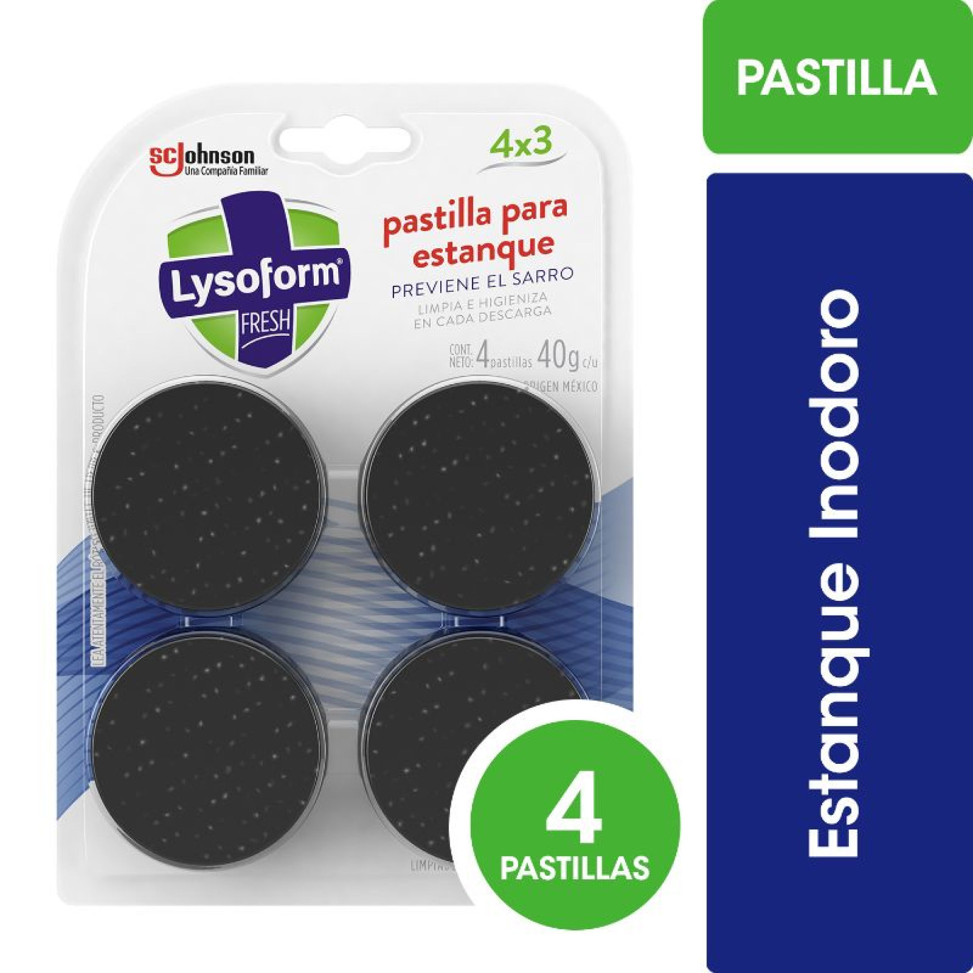 Pastilla Estanque Inodoro Original Pack 4 Un Lysoform
