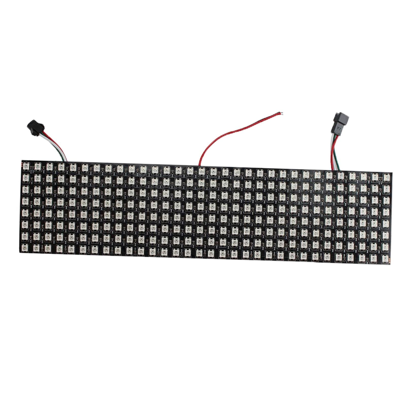 Magideal - Pantalla De Panel De De Píxeles Led/ Ws2812b Programable A Todo Color Rgb Flexible Pcb Negro Iluminación De Color De 5050smd Pantalla De 8x32cm
