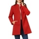 thumbnail image 1 of INSPIRE CHIC Abrigo de Mujer de Largo Medio con Cuello Alto, Botonadura Simple, Bolsillos Inclinados y Forro Completo, Rojo Brillante Talla L, 1 of 6