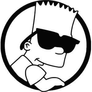 Rienda Libre - Sticker The Simpsons Bart Homer Lisa Maggie Marge Auto