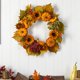 thumbnail image 3 of Corona artificial de otoño Nearly Natural con hortensia, 56 cm, 3 of 4