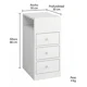 thumbnail image 3 of Velador Angosto Con Cajones Bicolor Homer Design 30*30*66cm Mate Blanco, 3 of 7