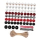thumbnail image 5 of Adornos navideños de cuentas de madera de muñeco de nieve con cuerda de cáñamo, colgantes de Navidad para llaveros, bolsas, regalos de cumpleaños para, 5 of 5