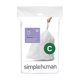 thumbnail image 1 of Bolsas de basura simplehuman 10‑12 L blancas, paquete de 20, 1 of 4