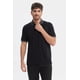 thumbnail image 1 of Polera Hombre Textura Cierre Polo Negro, 1 of 4