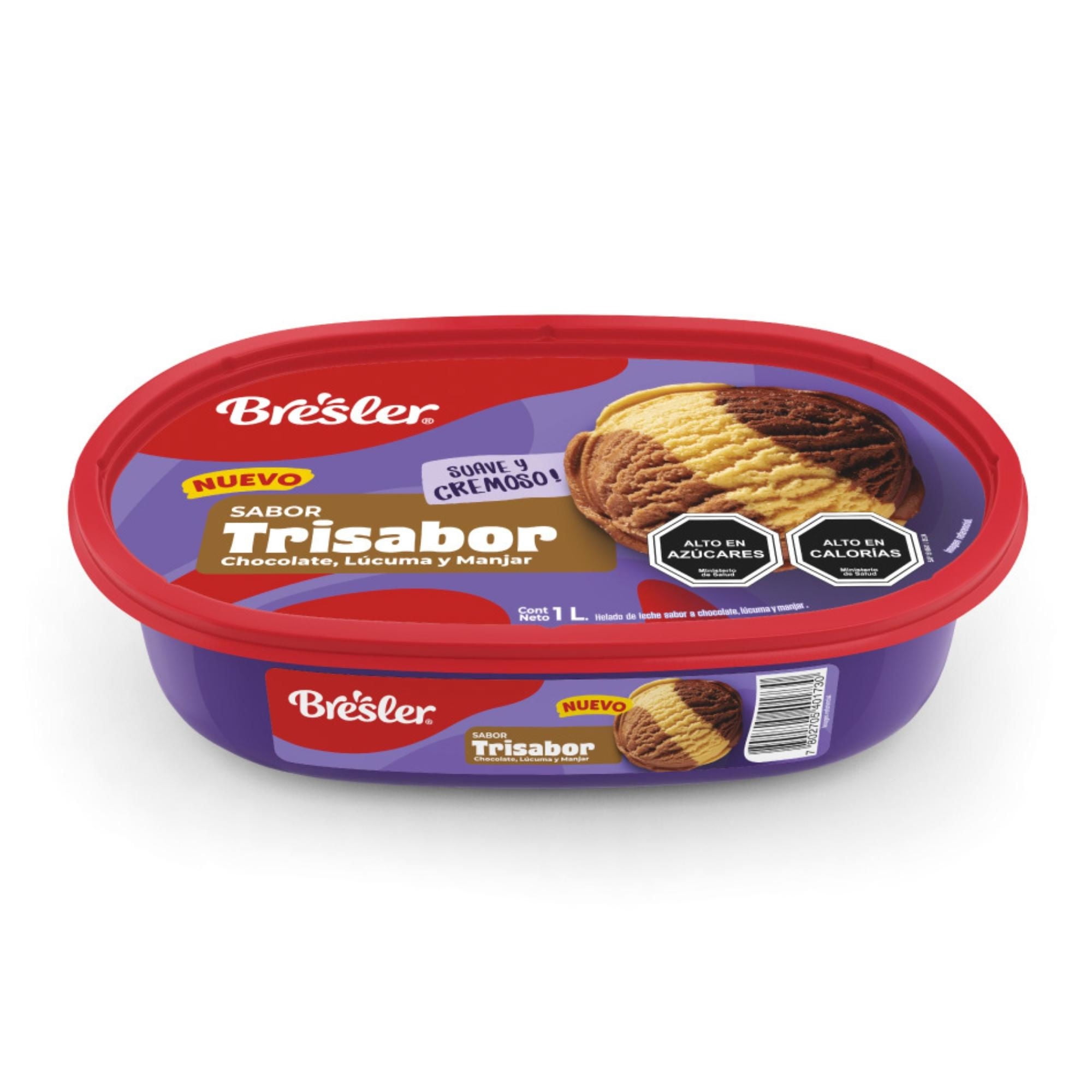 Helado Chocolate Lúcuma Manjar Cassata 1 L Bresler