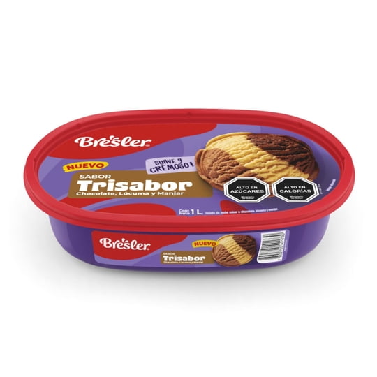 Helado Chocolate Lúcuma Manjar Cassata 1 L Bresler