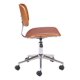 thumbnail image 2 of Silla de oficina Zuo Duravel marrón de piel sintética ajustable, 2 of 9